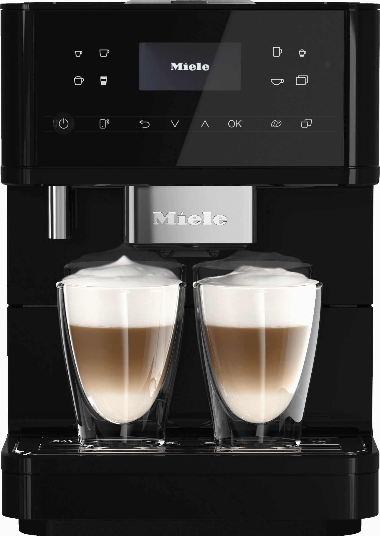 Miele CM6160 MILK PERFECTION BLACK   Countertop Coffee Machine With Wifi Conn@Ct And A Wide Selection Of Specialty Coffees For Maximum Freedom.