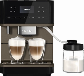 Miele CM6360 MILK PERFECTION BLACK AND BRONZE   Countertop Coffee Machine With Wifi Conn@Ct, High-Quality Milk Container, And Many Specialty Coffees.