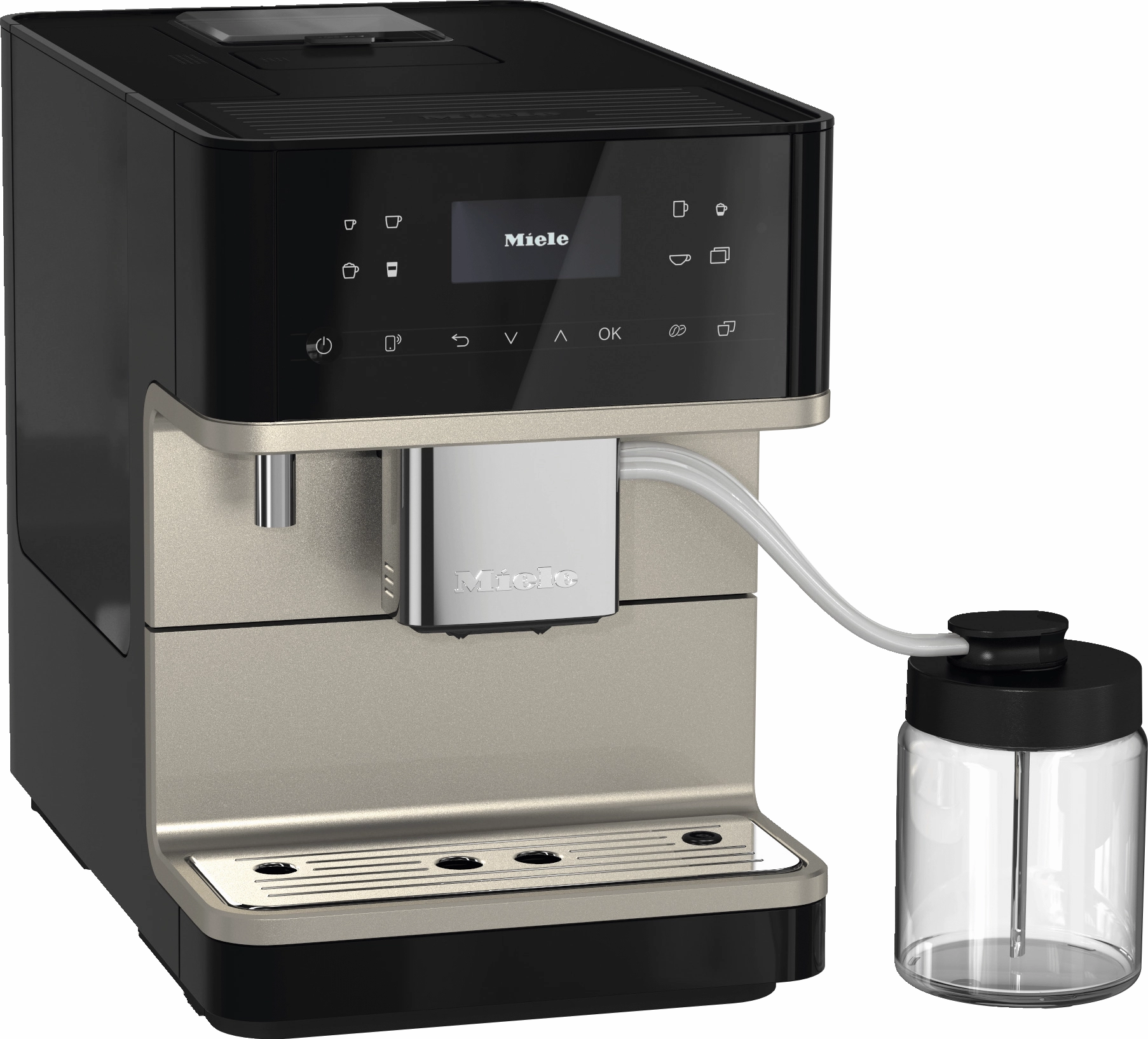 Miele CM6360 MILK PERFECTION BLACK  Countertop Coffee Machine With Wifi Conn@Ct, High-Quality Milk Container, And Many Specialty Coffees.