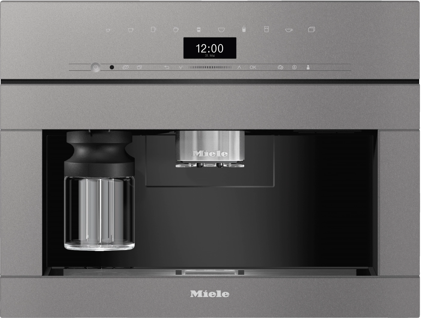 Miele CVA7440 GREY  Built-In Coffee Machine In A Perfectly Combinable Design With Patented Cupsensor For Perfect Coffee.