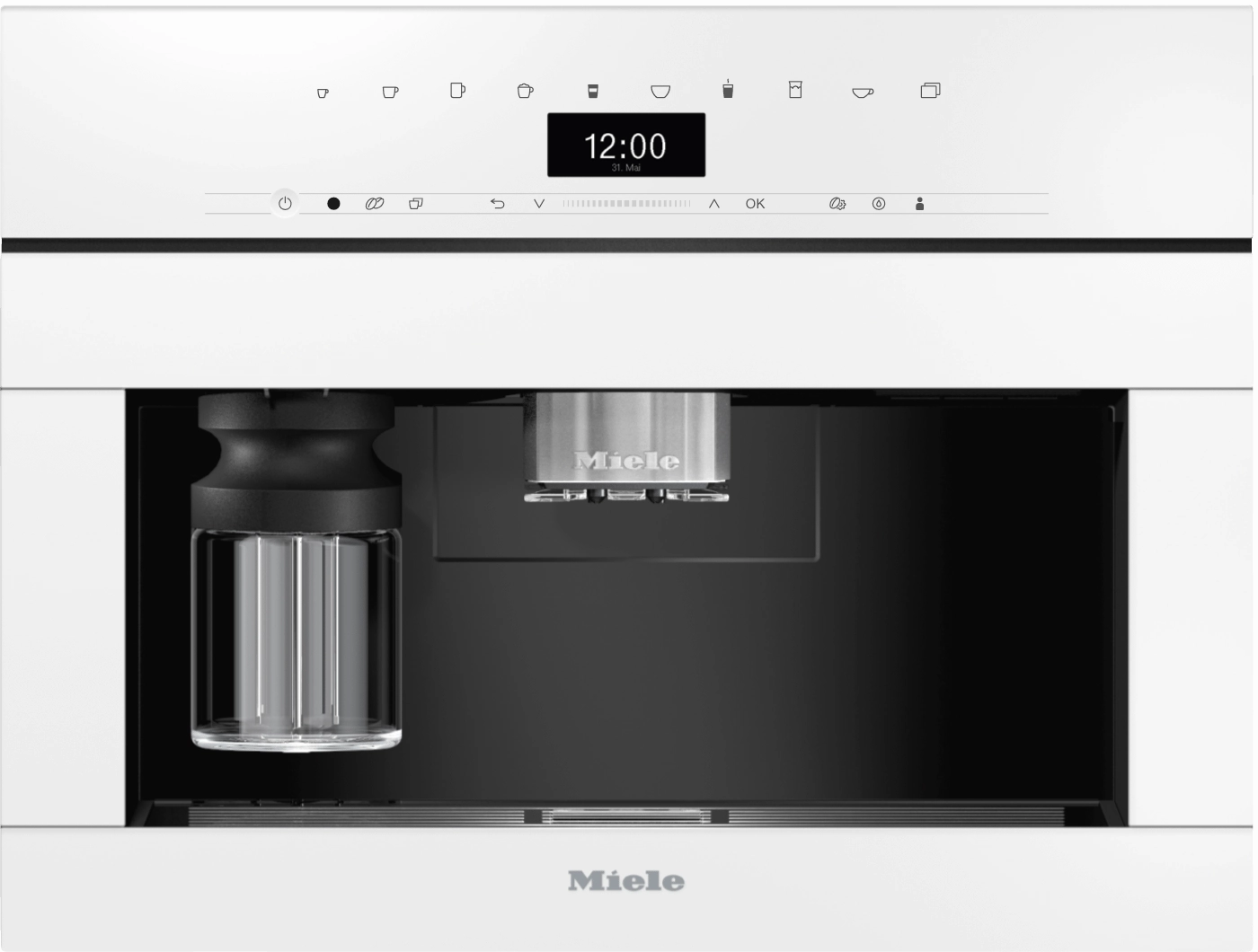 Miele CVA7440 WHITE   Built-In Coffee Machine In A Perfectly Combinable Design With Patented Cupsensor For Perfect Coffee.