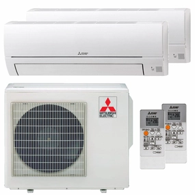 Mitsubishi Electric MSZ-HR dual split air conditioner 9000   18000 BTU external A    inverter 5.0 kW