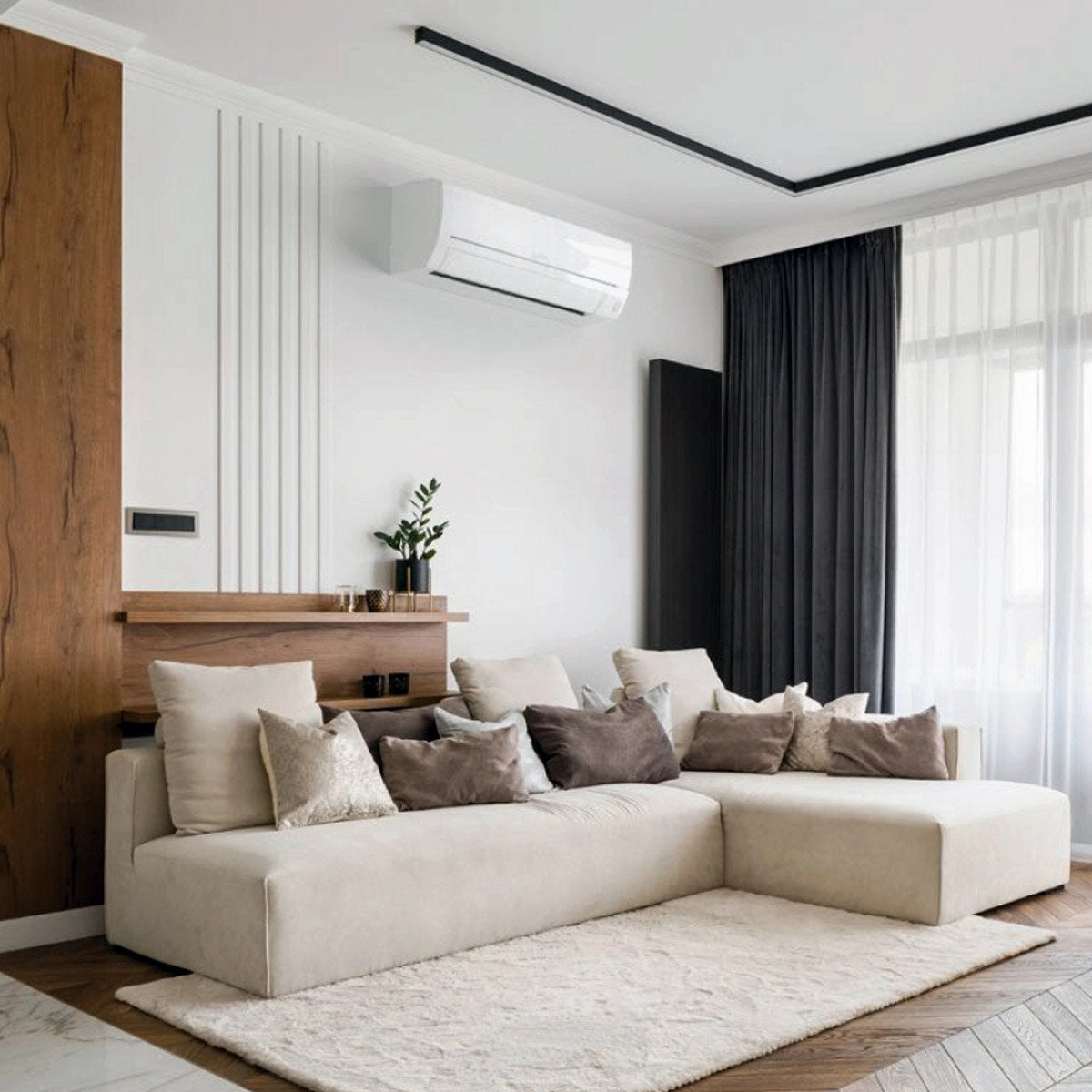 Mitsubishi Electric MSZ-HR trial split air conditioner 9000   9000   9000 BTU external A    inverter 5.0 kW