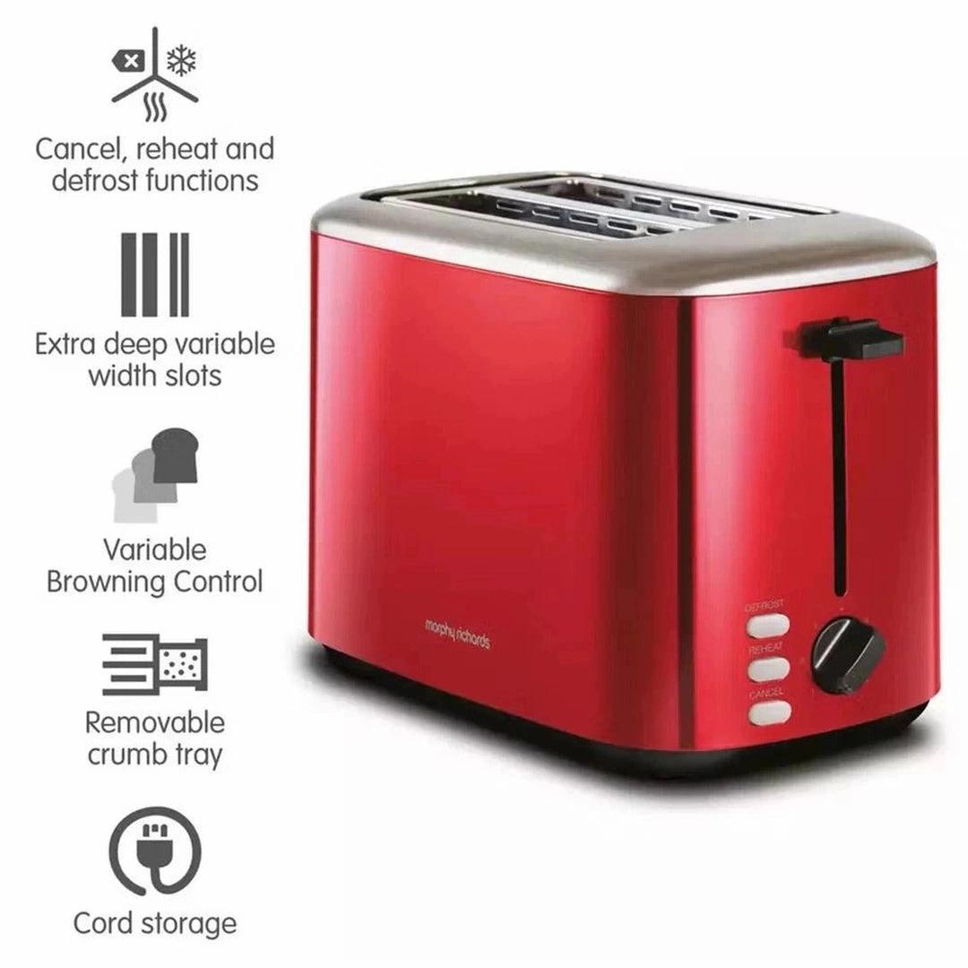Morphy Richards Equip 2 Slice Red Toaster | 222066