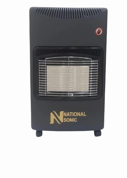 National Sonic Gas Heater 4200W 3 Burners Black