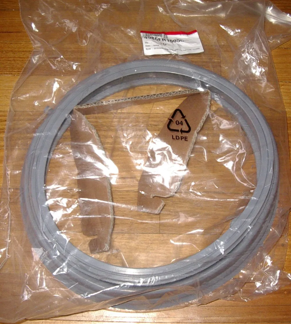 New Type LG WD12020D Washer Genuine Door Gasket with Hole - Part # 4986ER1005C