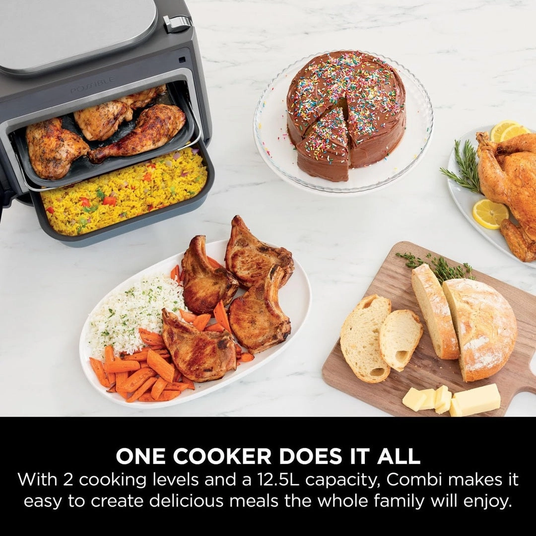 Ninja Combi 12-In-1 All-in-One Multi-Cooker, Air Fry, Bake, Saut, Steam, Slow Cook & More | SFP700UK