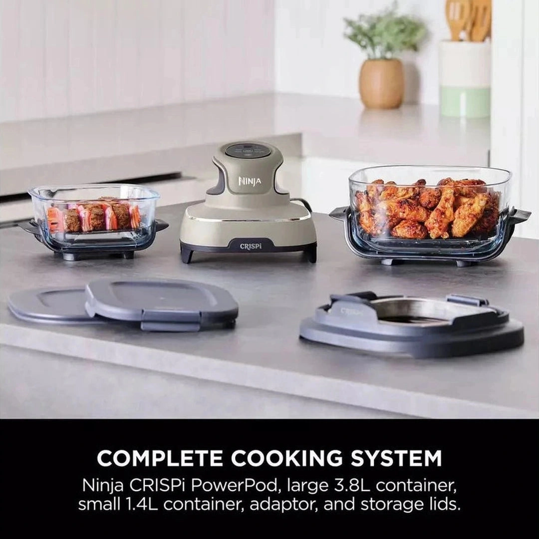 Ninja Crispi 4-in-1 Portable Glass Air Fryer Cooking System - Stone | FN101UKST