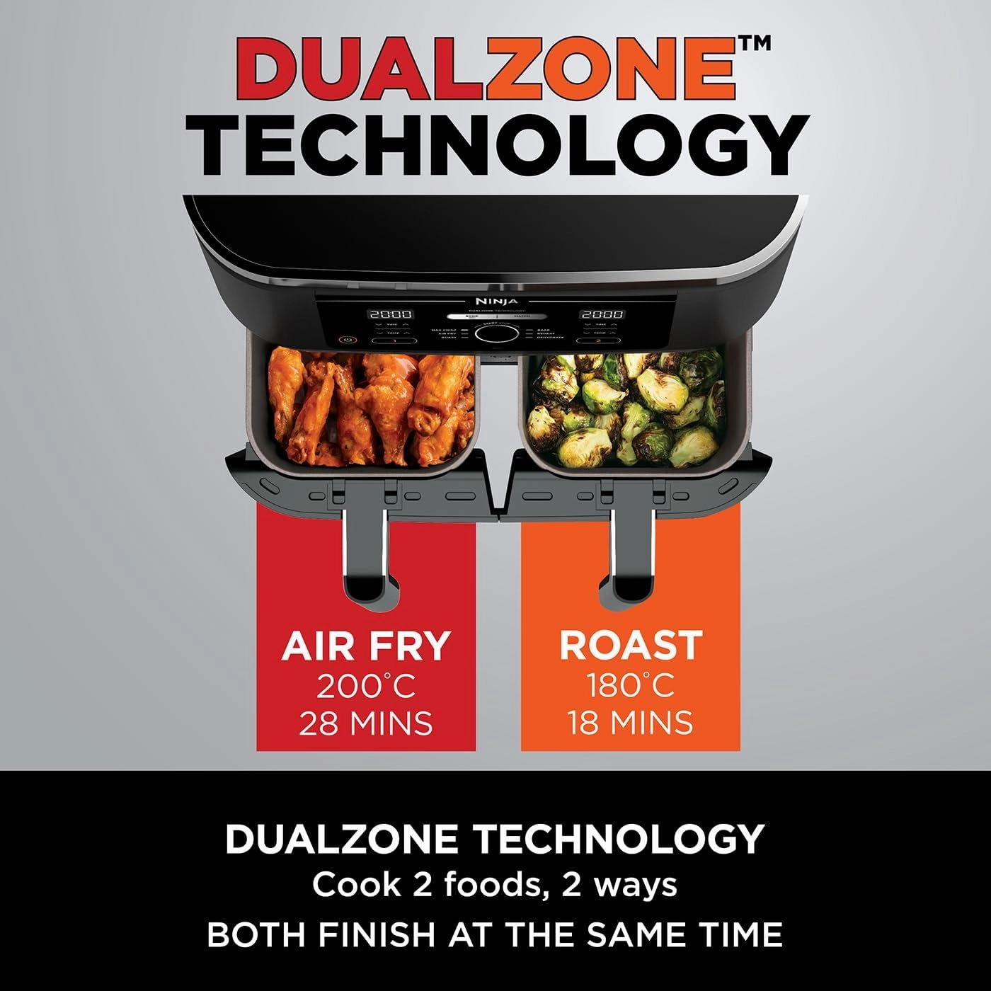 Ninja Foodi Dual Zone Air Fryer 7.6 L | AF300UK
