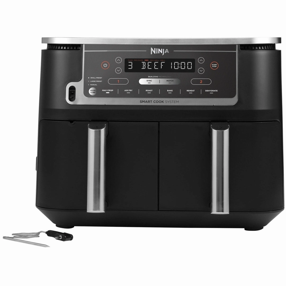 Ninja Foodi Max Dual Zone Air Fryer with Digital Probe | AF451UK