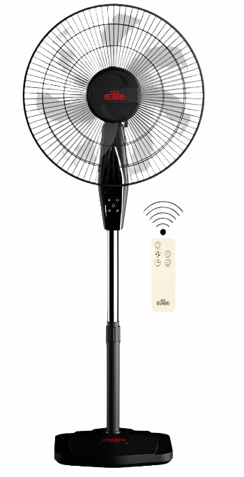 Olmar Stand Fan with Remote, 70Watts, Black / White