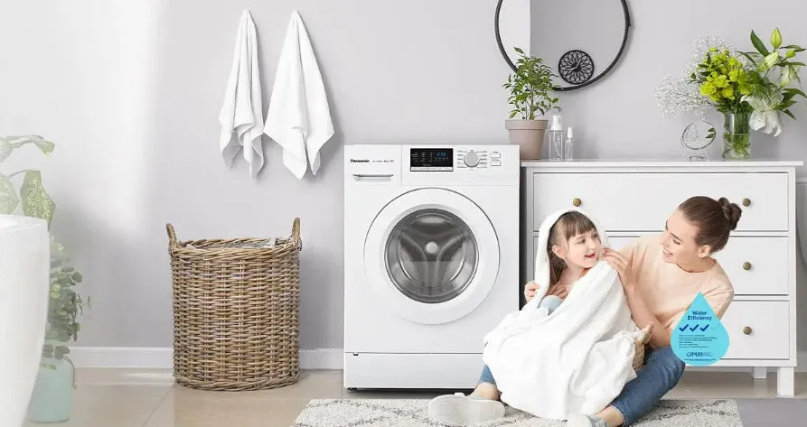 Panasonic NA-128XB1WSG 8kg Washer Washing Machine with Hygiene 60C/90C