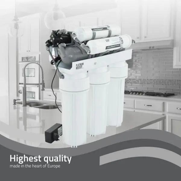 Platinum Wasser 6 Stage Home Reverse Osmosis System   Pump   Tap - ULTRA6B