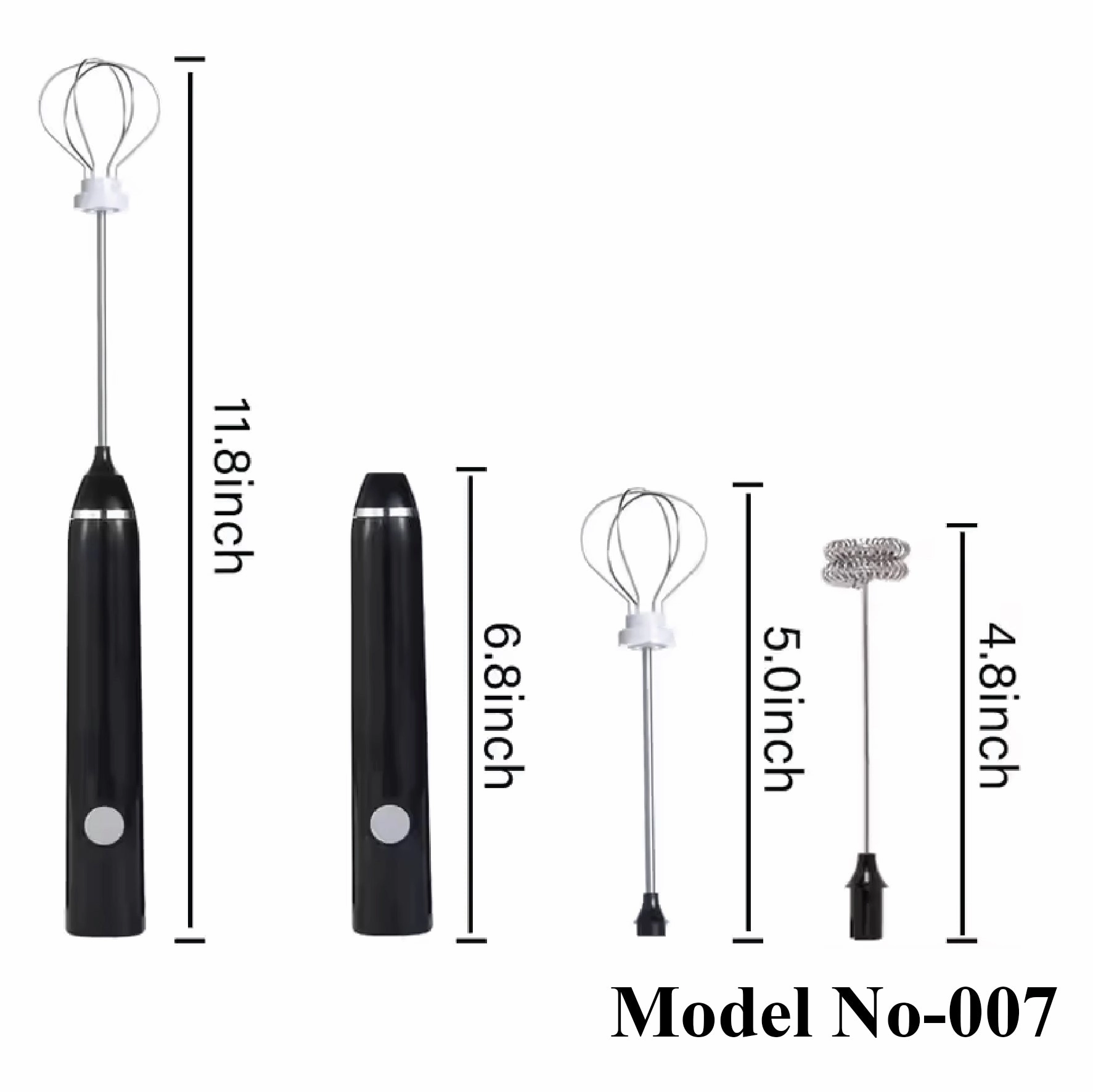 Primo Caf Milk Frother, Black