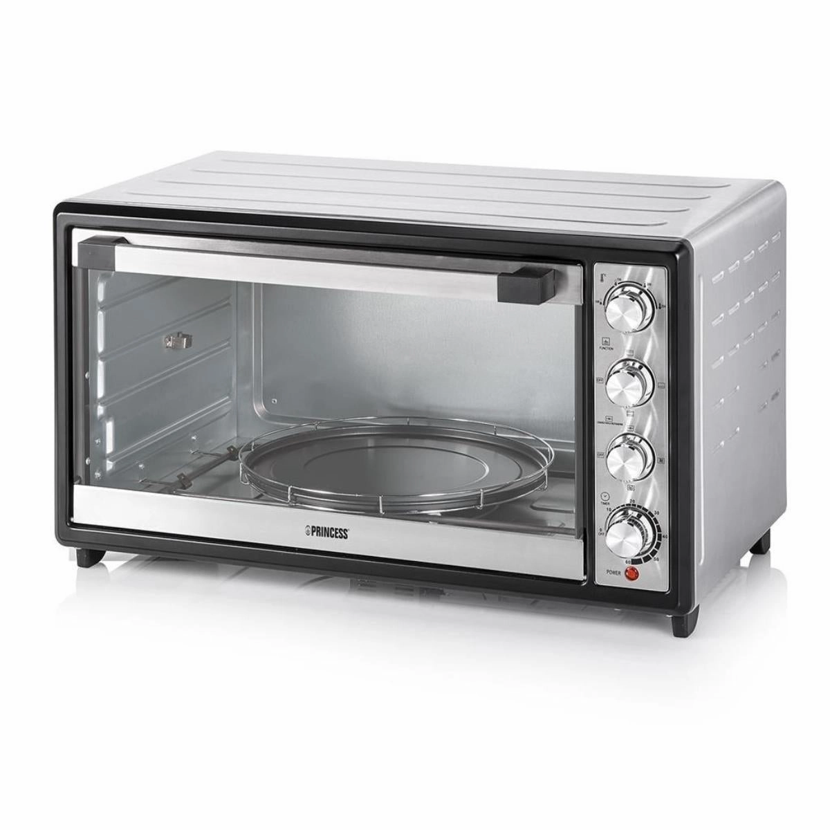 Princess Oven With Pizza Carousel, 90Lit, Silver