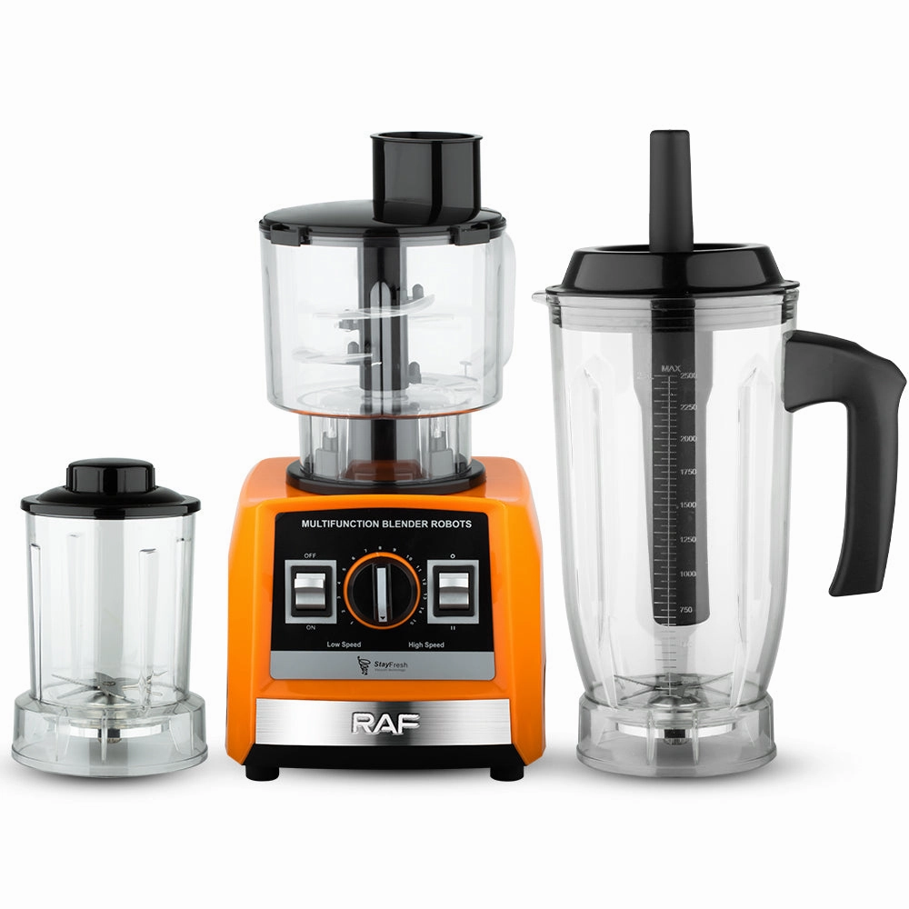 RAF 3-in-1 Electric Blender | Stainless Steel Tool Head | Low Noise | Fast Start | Easy To Clean | Black Color