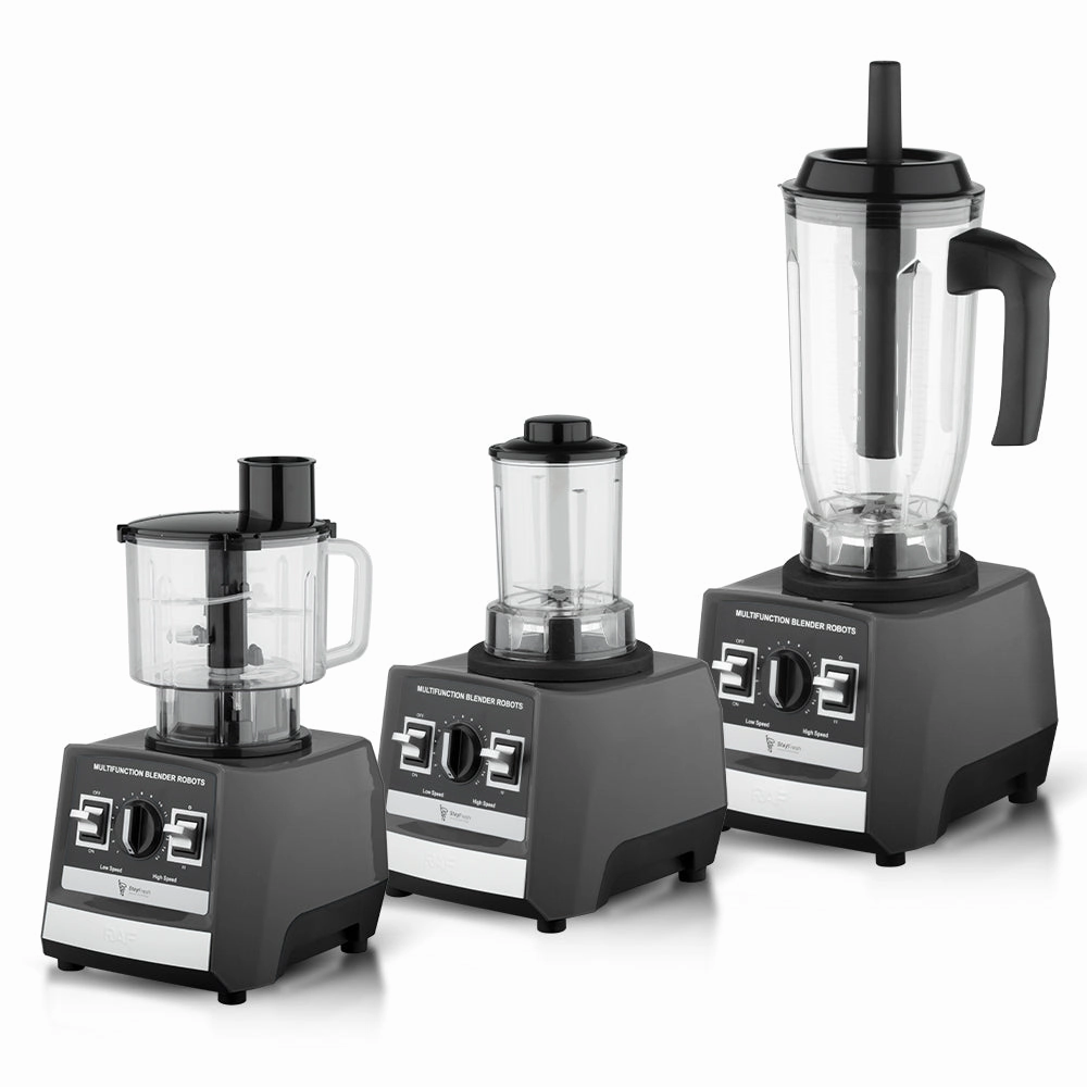 RAF 3-in-1 Electric Blender | Stainless Steel Tool Head | Low Noise | Fast Start | Easy To Clean | Black Color
