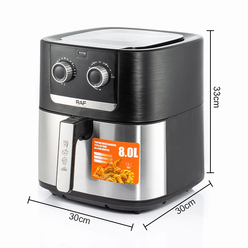 RAF Air Fryer 8L | 1700W | Adjustable Temp & Timer | Non-stick Coating | Easy to Clean