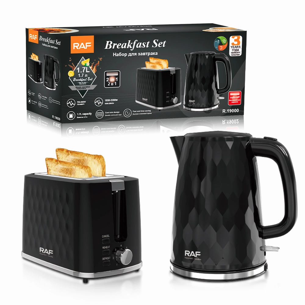 RAF Breakfast Set  2 in 1 (Kettle   Toaster) Fast and time saving 1.7L capacity