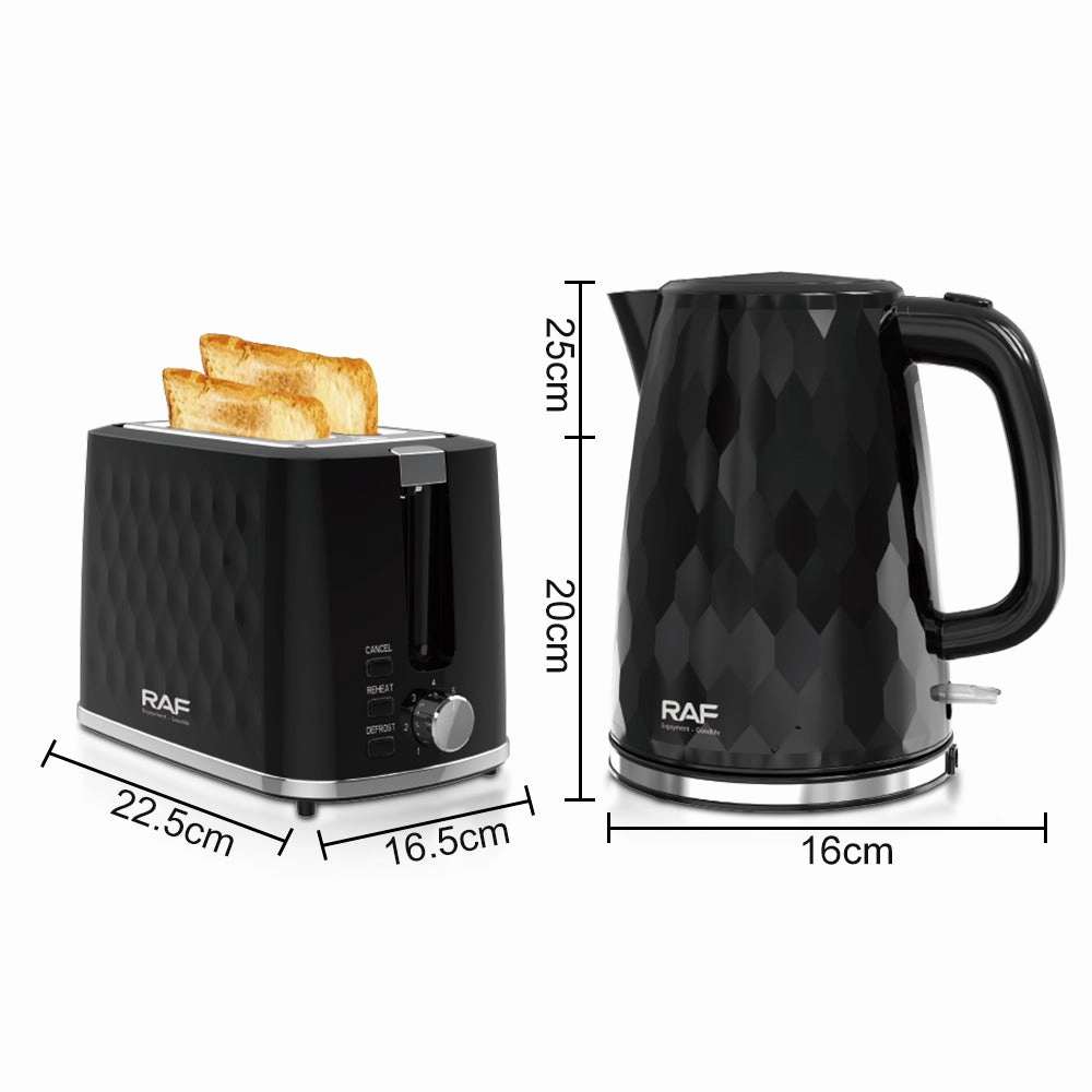 RAF Breakfast Set  2 in 1 (Kettle   Toaster) Fast and time saving 1.7L capacity