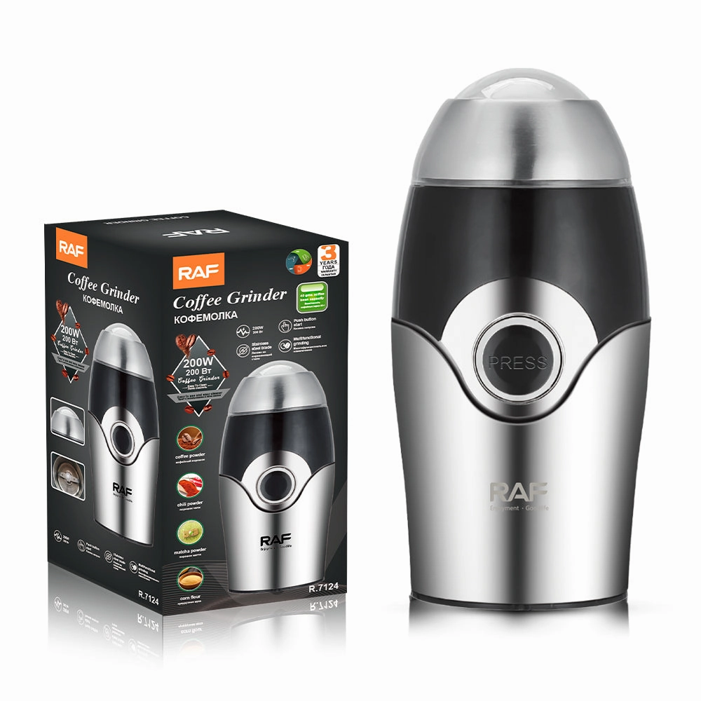 RAF Coffee Grinder | 200W | Stainless Steel Blades | Push button Start