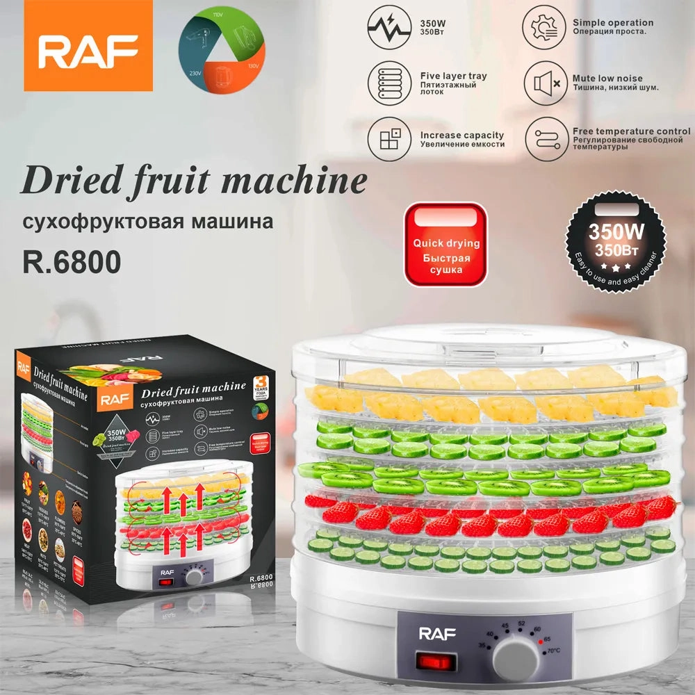RAF Electric Dried Fruit Machine |  5 Layers Trays | 350W |Increase Capacity | Low Noise | Temperature Control