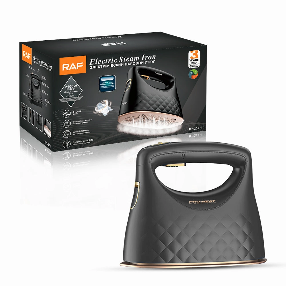 RAF Electric Steam Iron | 2100W | Vertical Steaming | CeramicSoleplate | Temperature control