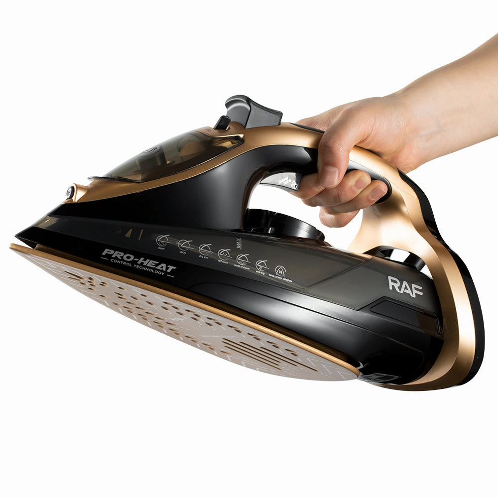 RAF Electric Steam Iron | 2600W | Vertical Steaming | Gold Ceramicbottom | ThermostatControlled