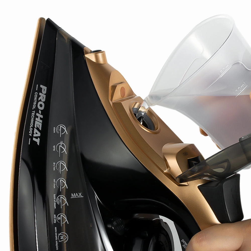 RAF Electric Steam Iron | 2600W | Vertical Steaming | Gold Ceramicbottom | ThermostatControlled