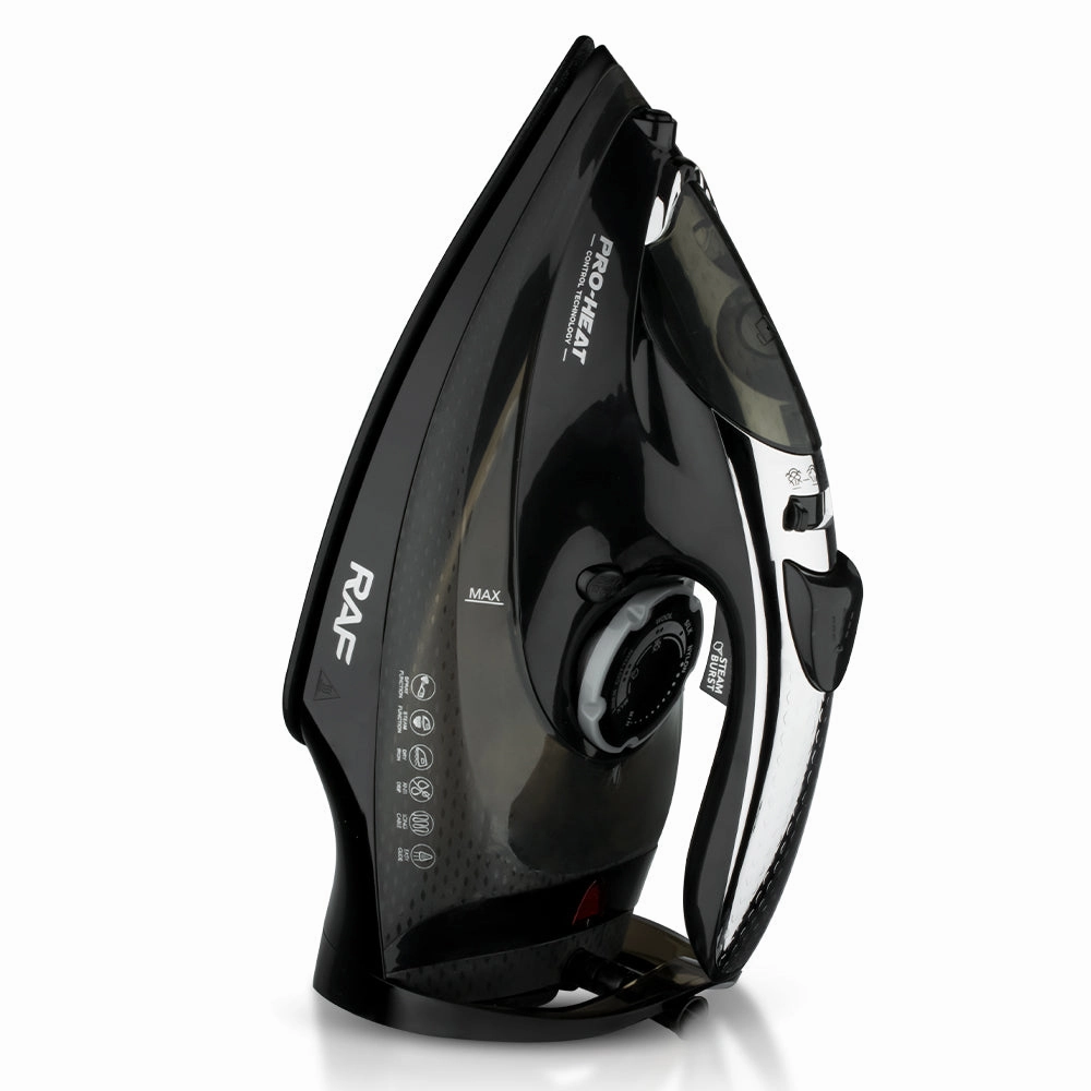 RAF Electric Steam Iron | 2800W | Burst of Steaming | Nano CeramicSoleplate|SelfCleaning