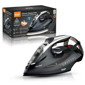 RAF Electric Steam Iron | 2800W | Burst of Steaming | Nano CeramicSoleplate|SelfCleaning
