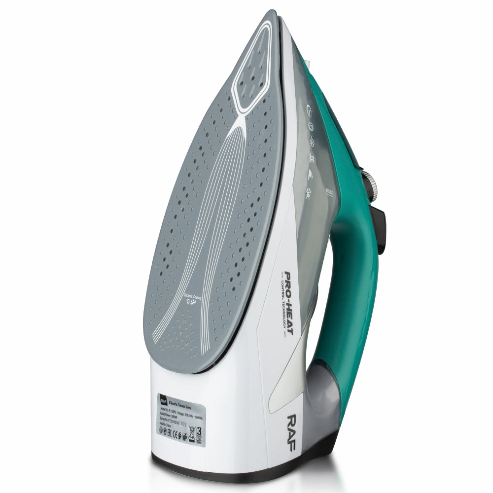 RAF Electric Steam Iron | 3000W | Vertical Steaming | CeramicSoleplate|Water Spray | PowerfullBurstofSteam