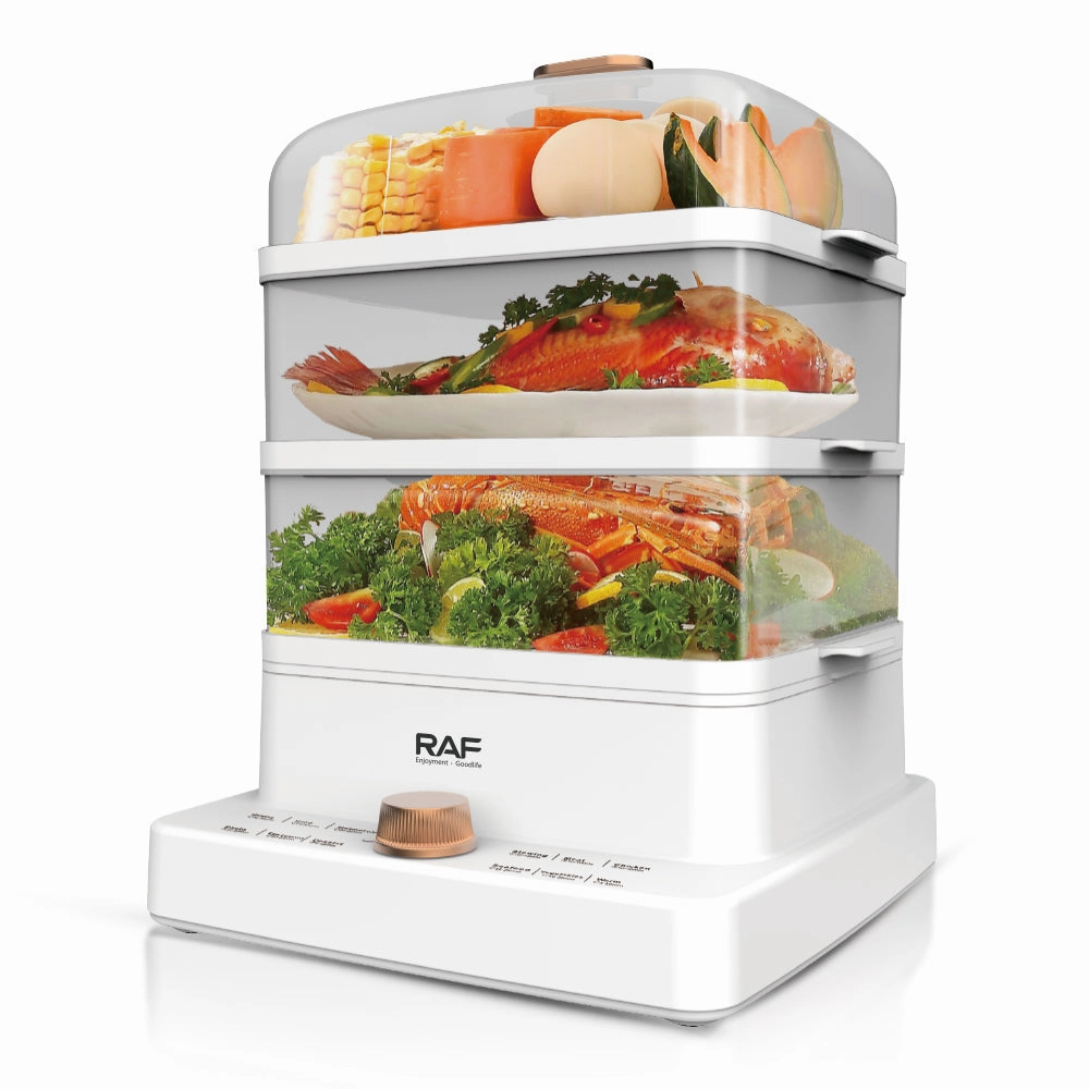 RAF Food Steamer | 12L Capacity | Rapid Steam Release | 1300 ml Volume | 1000-1200W | 220-240V~ 50/60Hz