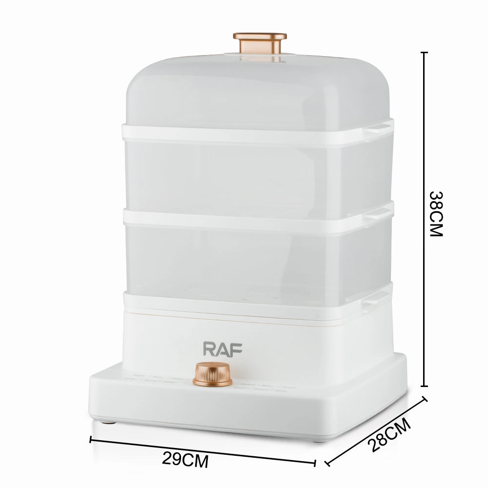 RAF Food Steamer | 12L Capacity | Rapid Steam Release | 1300 ml Volume | 1000-1200W | 220-240V~ 50/60Hz