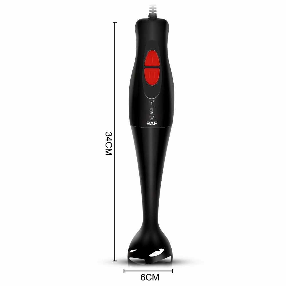 RAF Hand Blender | 300W with Stainless Steel Blade | Copper-Clad Aluminium Motor and Stylish Black Design