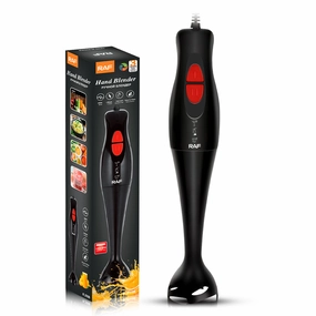 RAF Hand Blender | 300W with Stainless Steel Blade | Copper-Clad Aluminium Motor and Stylish Black Design