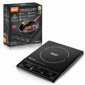 RAF Induction Cooker | 2000W | Ceramic Cooktop | 5 Functions | Key Control |  Large Firepower | Pattern Cooking