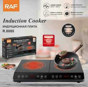 RAF Induction cooker | 3500W 3500W | Touch Control | Digital LED Display | Microcrystalline Panel | Large Firepower