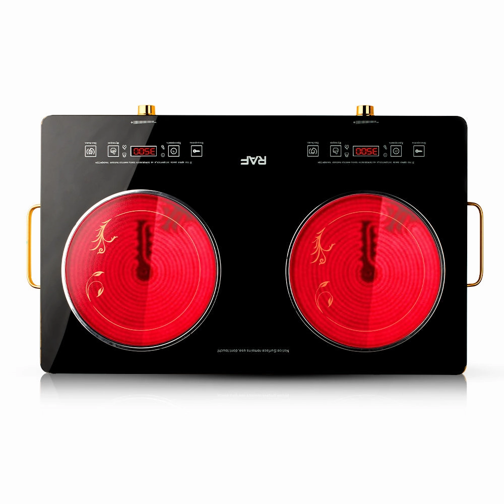 RAF Infrared Cooker 4800W | 220V | Iron Bottom Shell   Glass   Crystal Plate Material | 1.25m Power Cable | Aluminum Alloy Body