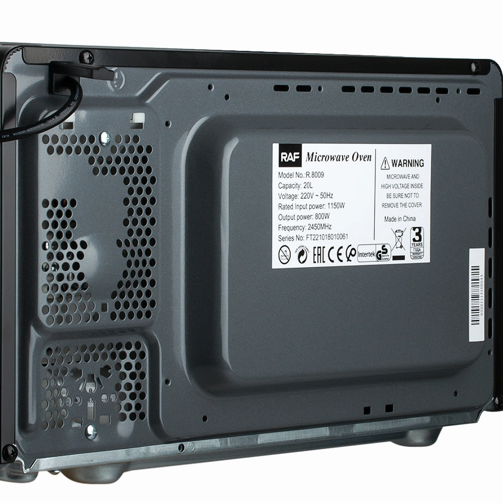 RAF Microwave Oven | 20L Capacity | 800W Speed Heating Power | Inelligent Thawing | Easy To Clean