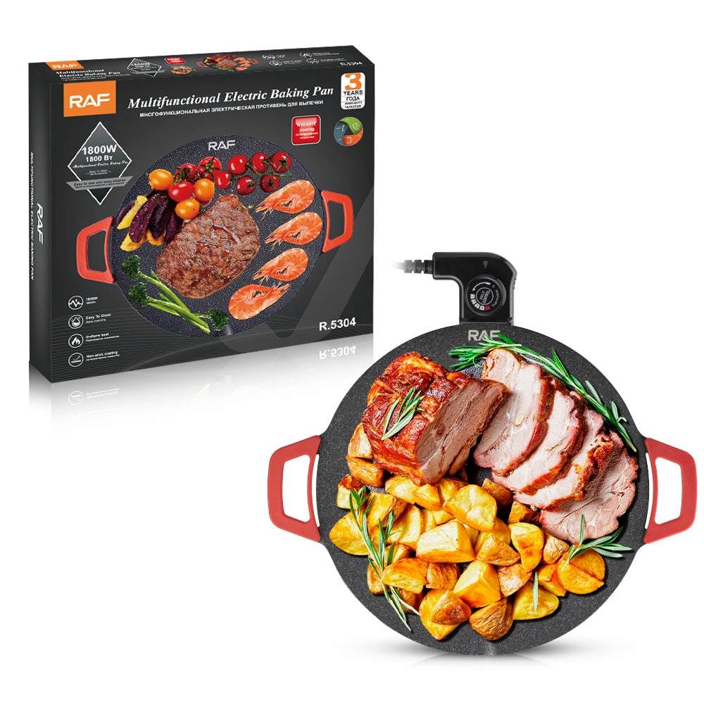 RAF Multifunctional Electric Baking Pan | 1800W | Non-Stick Coating | Easy To Clean