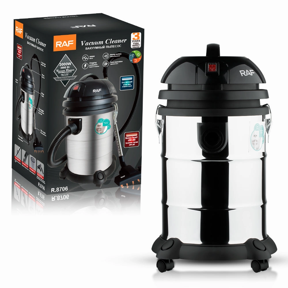 RAF Tank Vacuum Cleaner | 30L Capacity | 3000W | Clogging Protection