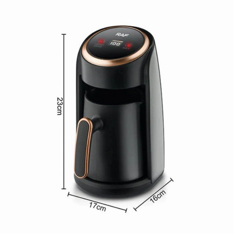 RAF Turkish Coffee Maker, 600Watts, 300Ml, Black Gold