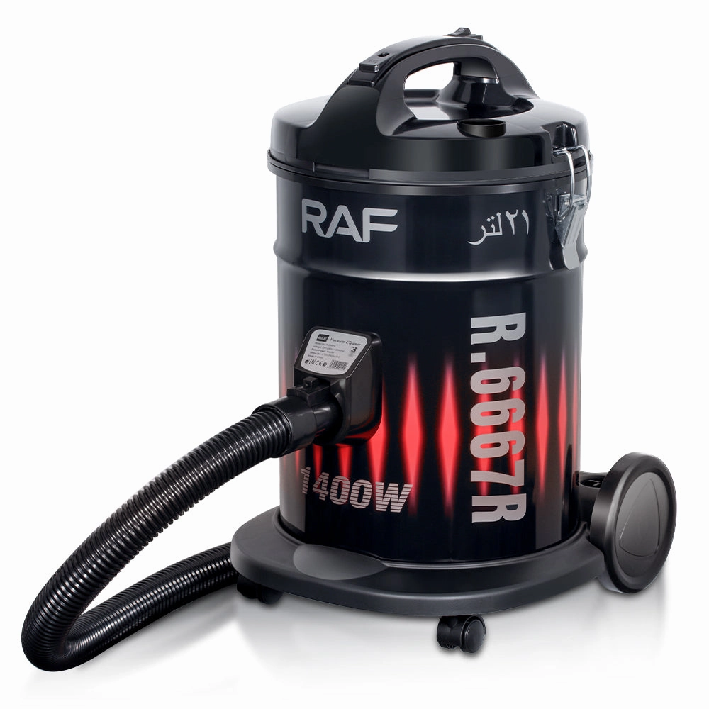 RAF Vacuum Cleaner | 1400W | 21L Capacity | Strong Suction | Clogging Protection | Dust Separation