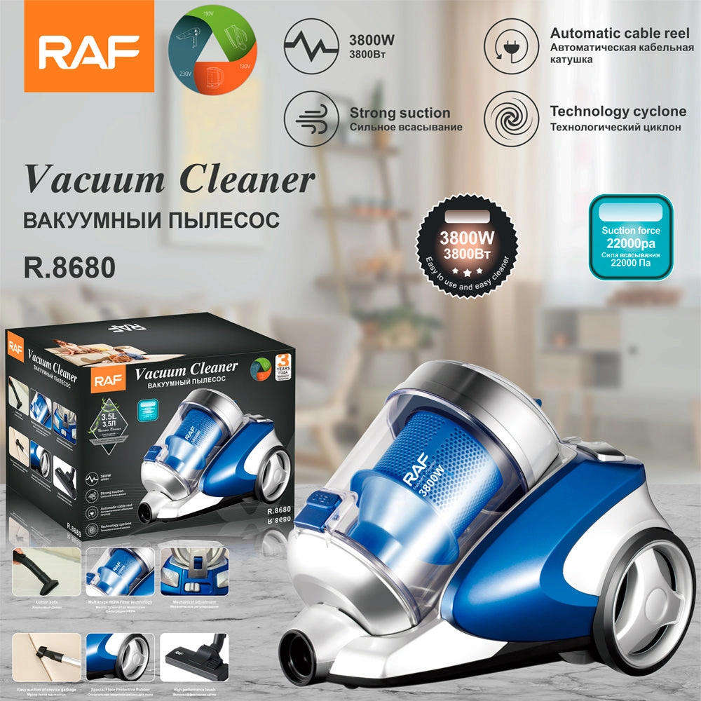 RAF Vacuum Cleaner | 3800W | 4L Capacity | Strong Suction | Technology Cyclone