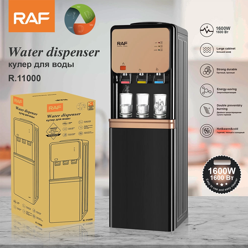RAF Water Dispenser | Large Cabinet | Strong Durable | Energy Saving | Hot and Cold Water Function 1600W