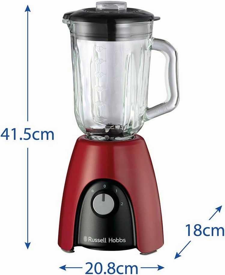 Russell Hobbs Desire Jug Blender, 1.5Lit, 850Watts, Red
