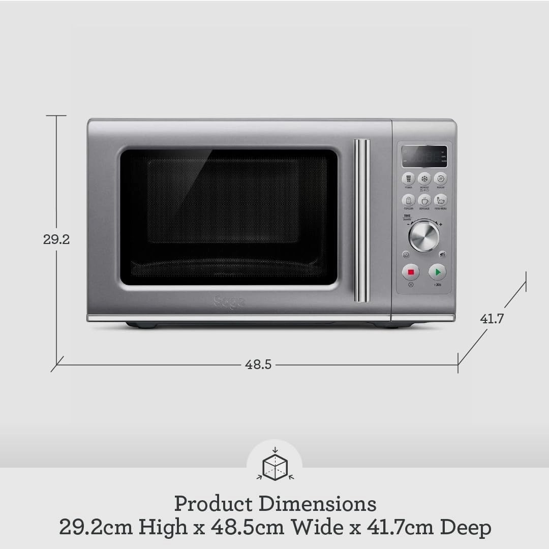 Sage the Compact Wave Soft Close Microwave Oven, Silver | SMO650SIL4GEU1