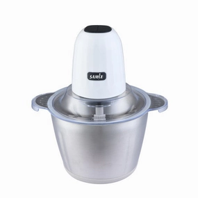 Samix Chopper Button with Safety Switch, 2Speeds, 450Watts, Silver