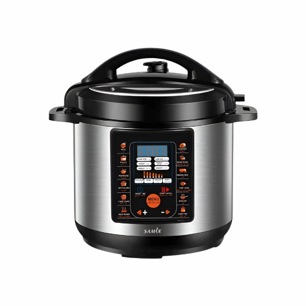Samix Pressure Cooker, 8Lit, 1350Watts, Black & Steel